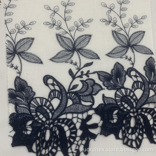 Multi-Colors 100% Cotton Embroidered Fabric